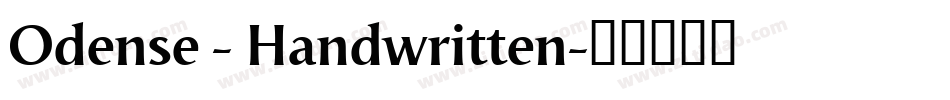 Odense - Handwritten字体转换